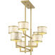 Mariquita 8 Light 20 inch Spun Gold Chandelier Ceiling Light