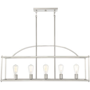 Palladian Linear Chandelier Ceiling Light in Satin Nickel, Essentials