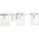 Genry 3 Light 25 inch Polished Nickel Bathroom Vanity Light Wall Light