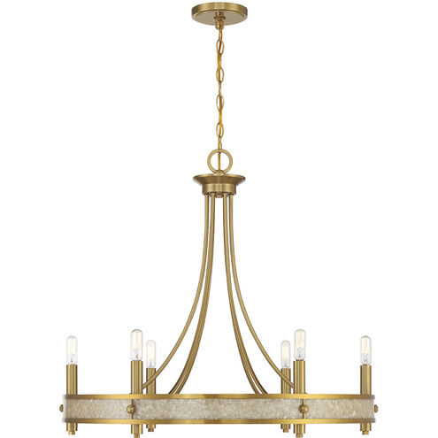 Camden 6 Light 28 inch Warm Brass Chandelier Ceiling Light