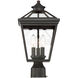 Ellijay 3 Light 17.5 inch English Bronze Outdoor Post Lantern