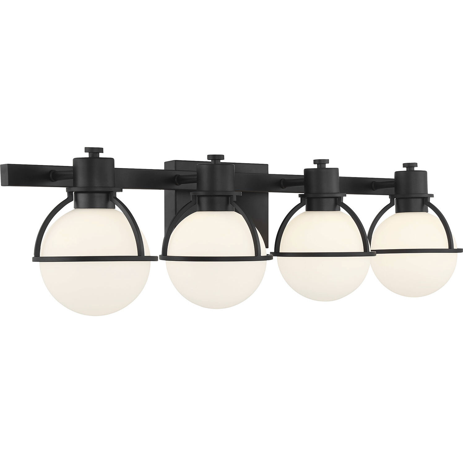 Pierce 4 Light 32 inch Matte Black Bathroom Vanity Light Wall Light