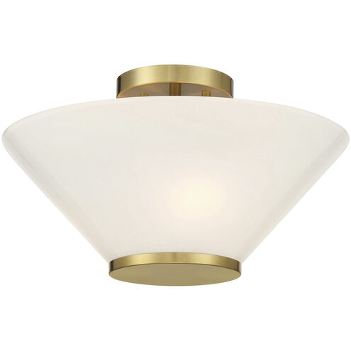 Blair 3 Light 15 inch Warm Brass Convertible Semi-Flush or Pendant Ceiling Light