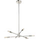 Lyrique 6 Light 21.75 inch Polished Nickel Chandelier Ceiling Light