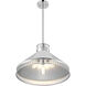 Seagram 3 Light 20 inch Polished Nickel Pendant Ceiling Light