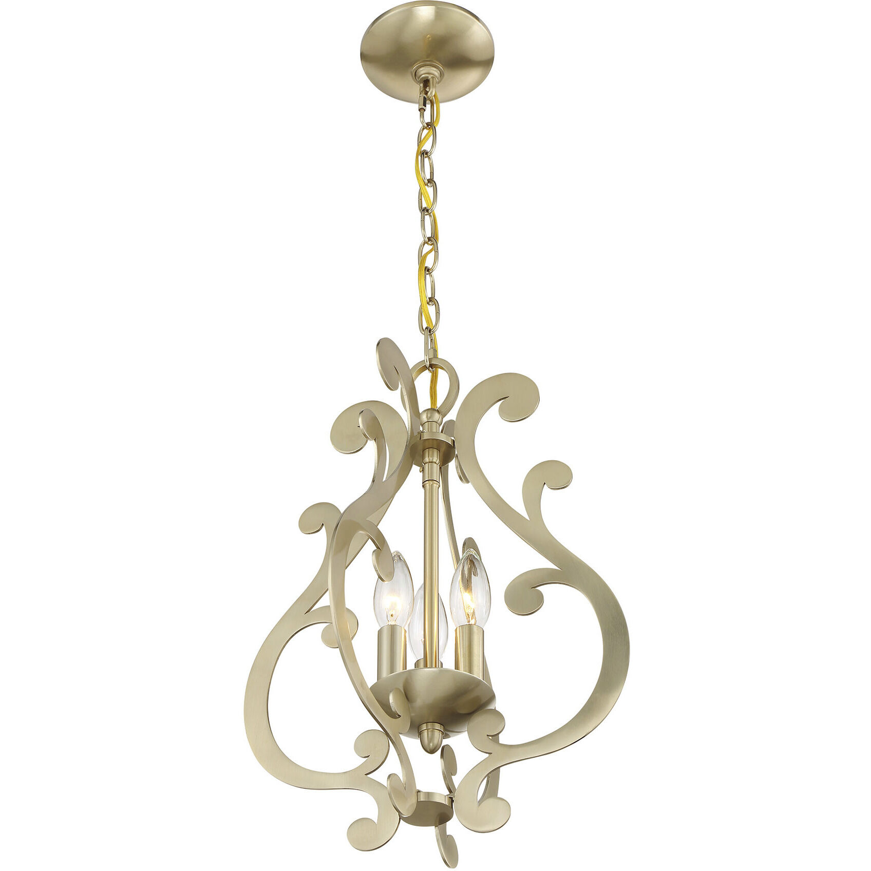 Lombard 3 Light 12 inch Noble Brass Pendant Ceiling Light