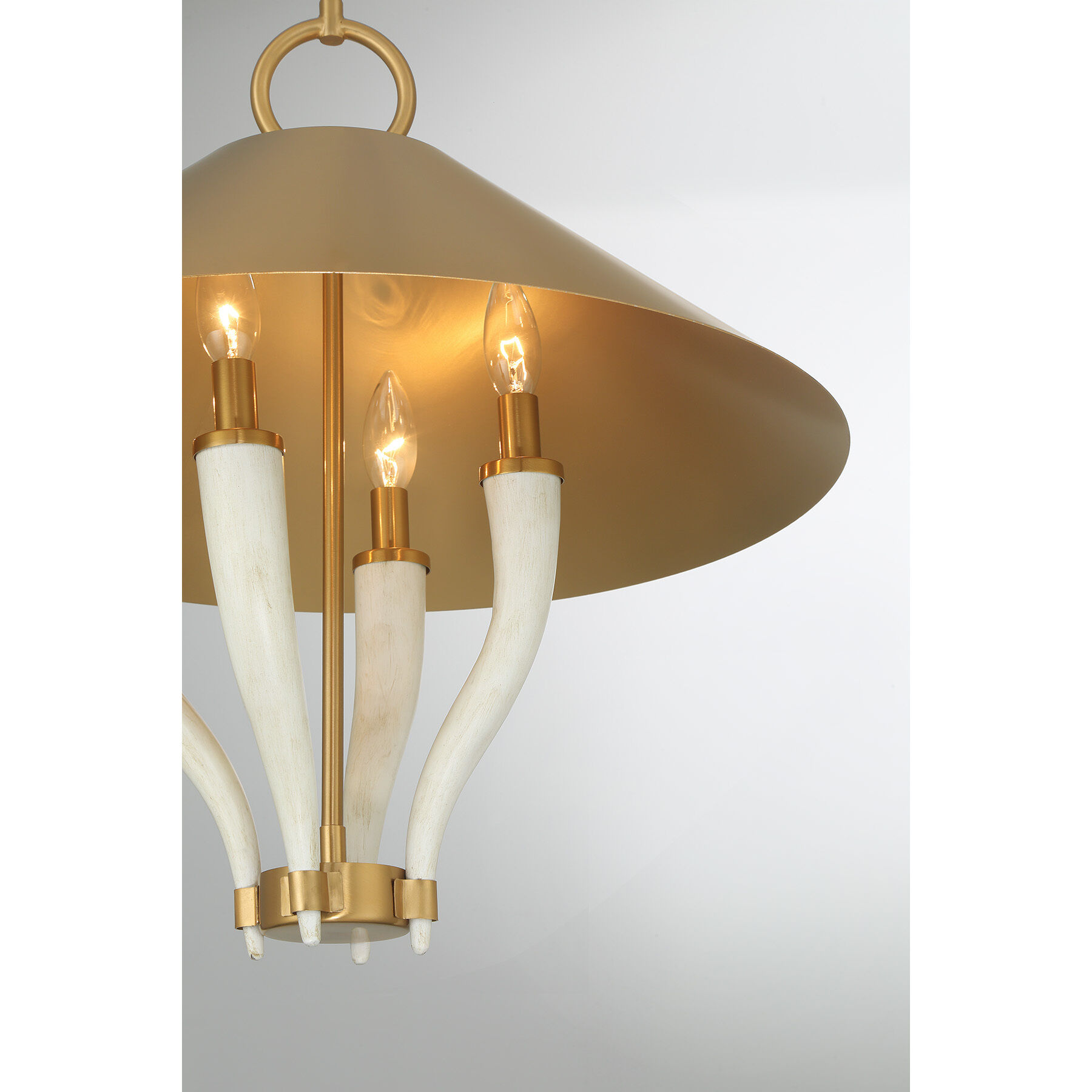 Hearne 4 Light 22 inch Warm Brass Pendant Ceiling Light