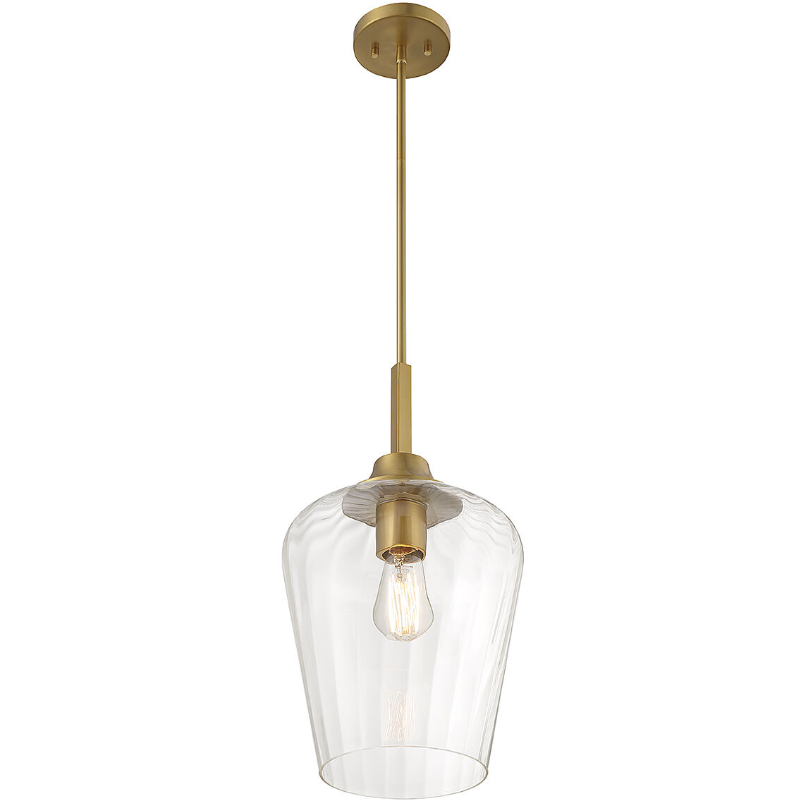 Carlton 1 Light 11 inch Warm Brass Pendant Ceiling Light, Essentials