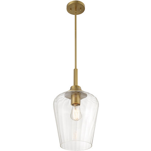 Carlton 1 Light 11 inch Warm Brass Pendant Ceiling Light, Essentials