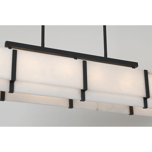 Orleans 8 Light 58.3 inch Black Cashmere Linear Chandelier Ceiling Light