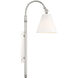 Rutland 11.5 inch 60 watt Polished Nickel Adjustable Wall Sconce Wall Light, Essentials