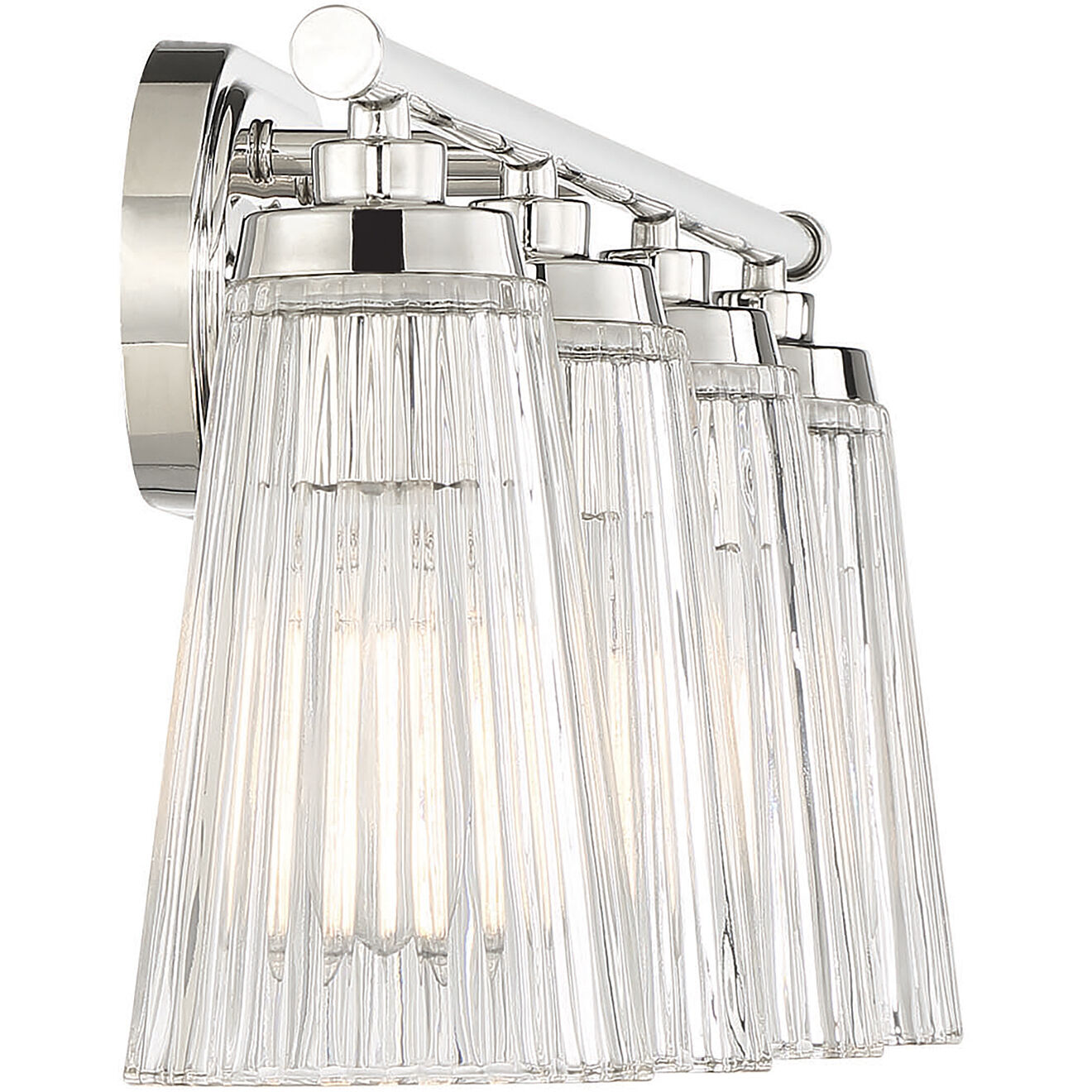 Chantilly 4 Light 30.5 inch Polished Nickel Bathroom Vanity Light Wall Light, Essentials