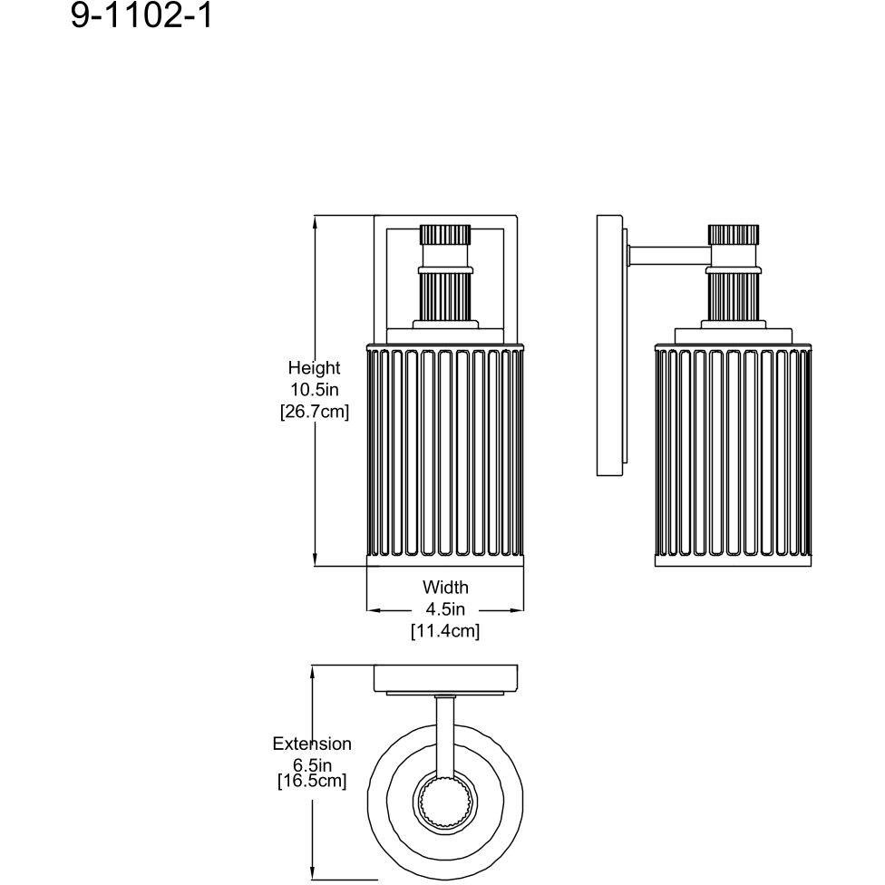 Concord 1 Light 4.5 inch Black with Warm Brass Accents Bathroom Vanity Light Wall Light
