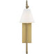 Rutland 11.5 inch 60 watt Warm Brass Adjustable Wall Sconce Wall Light, Essentials
