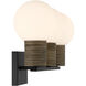 Jarrell 3 Light 24 inch Matte Black Bathroom Vanity Light Wall Light