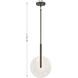 Ainslie LED 12 inch Mediterranean Bronze Pendant Ceiling Light