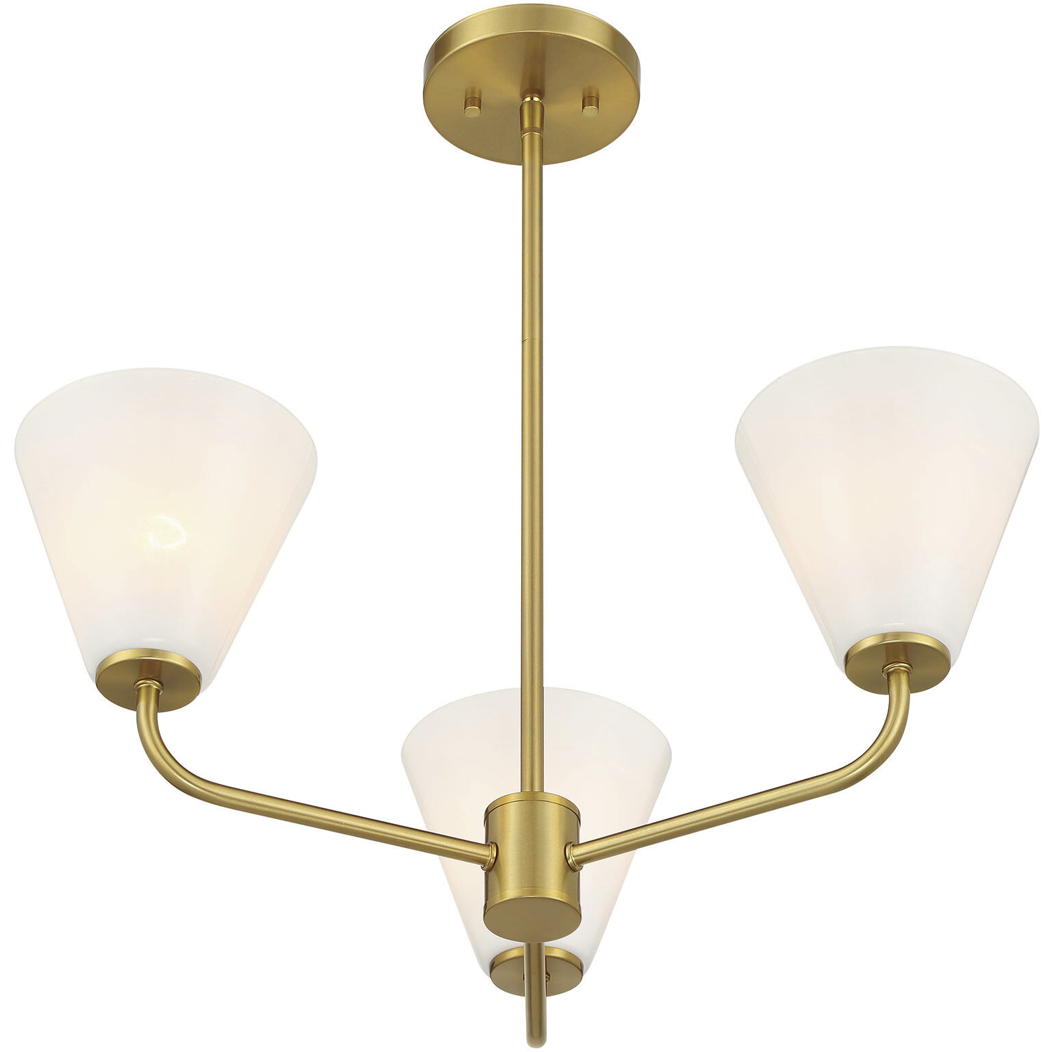 Blair 3 Light 24 inch Warm Brass Chandelier Ceiling Light