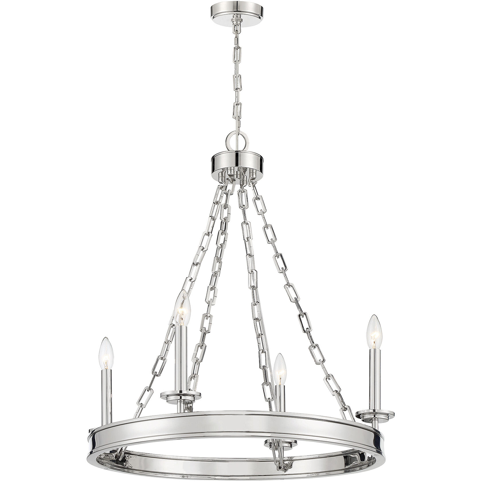 Seville 4 Light 25 inch Polished Nickel Chandelier Ceiling Light, Essentials
