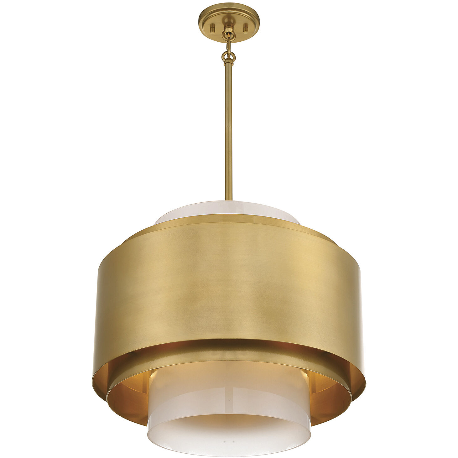 Beacon 4 Light 20 inch Burnished Brass Pendant Ceiling Light