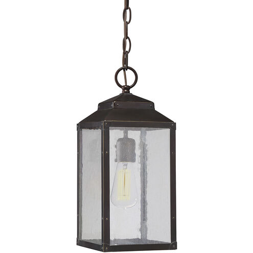Brennan 1 Light 7 inch English Bronze with Gold Outdoor Hanging Lantern