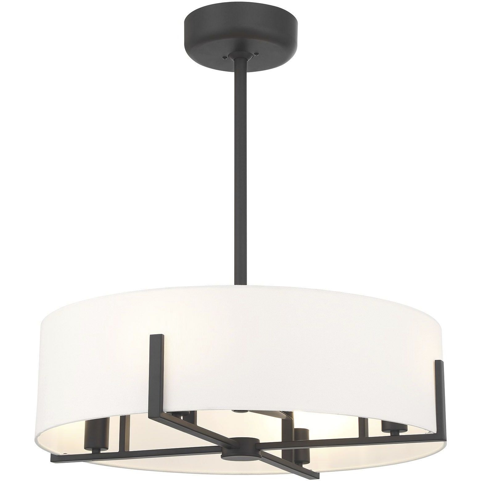 Mansell 14 inch Matte Black Fan D'Lier