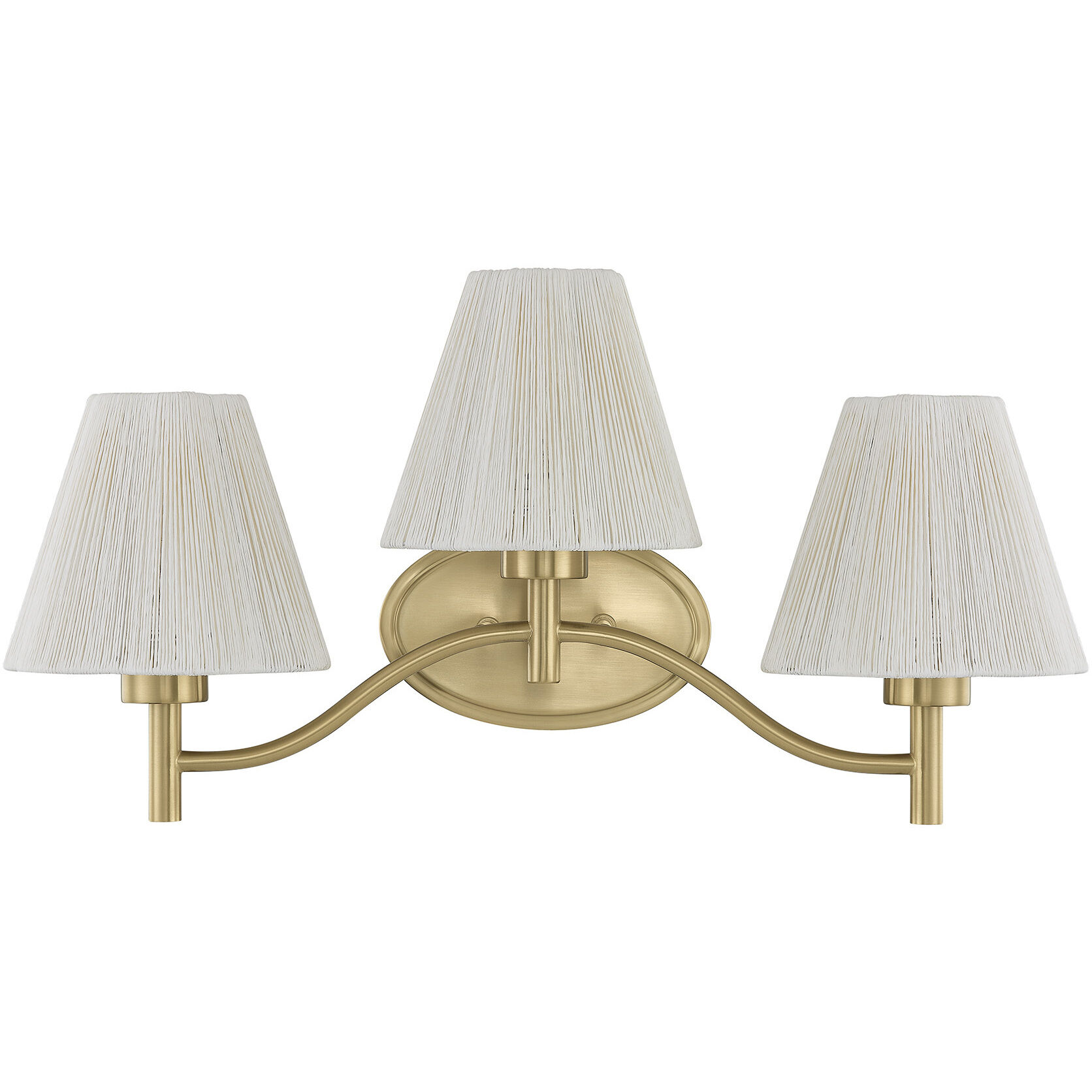 Rosa 3 Light 24.5 inch Noble Brass Bathroom Vanity Light Wall Light