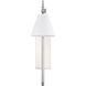 Rutland 11.5 inch 60 watt Polished Nickel Adjustable Wall Sconce Wall Light, Essentials