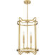 Kent 4 Light 16 inch Warm Brass Pendant Ceiling Light, Essentials