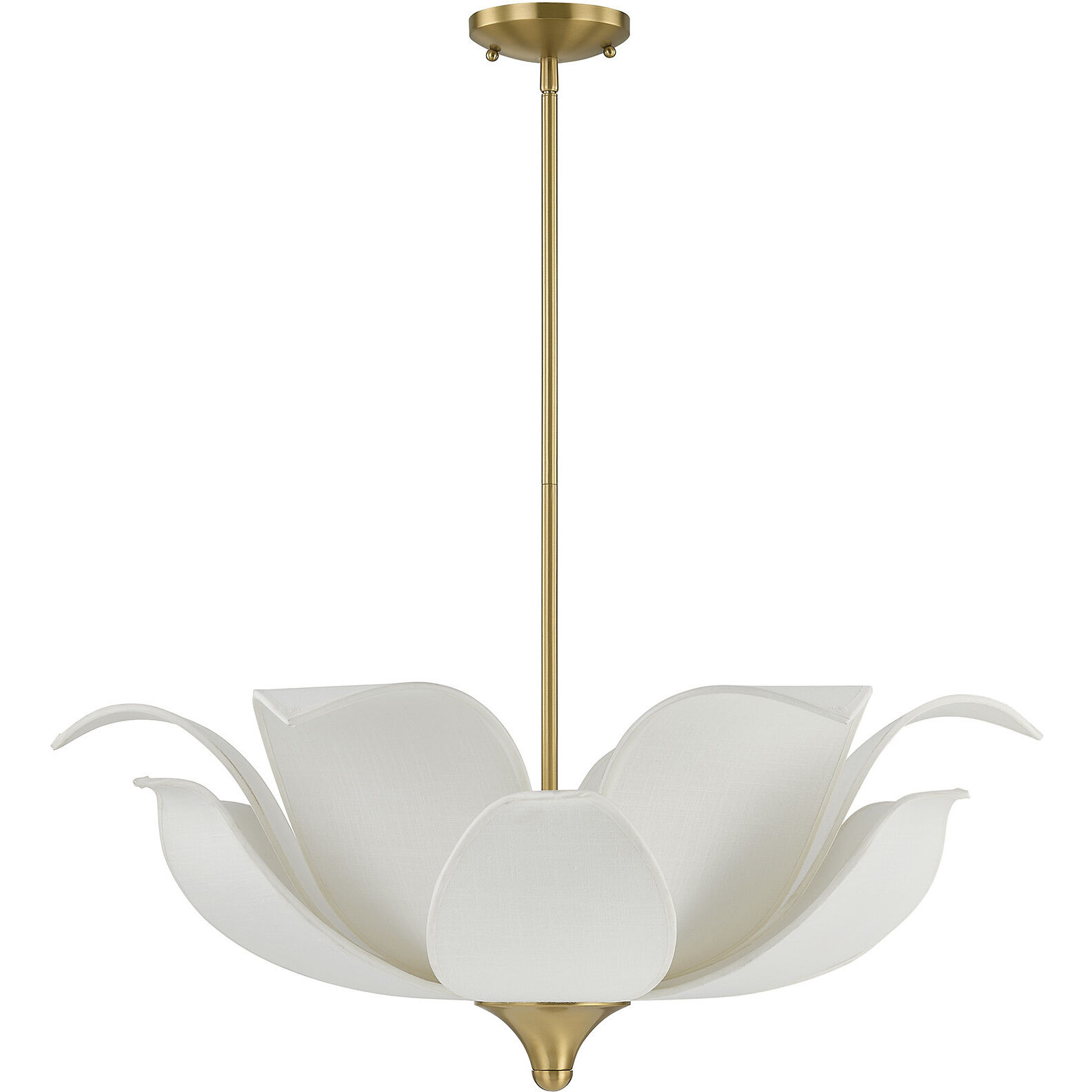 Elsie 6 Light 30 inch Warm Brass Covertible SemiFlush Ceiling Light