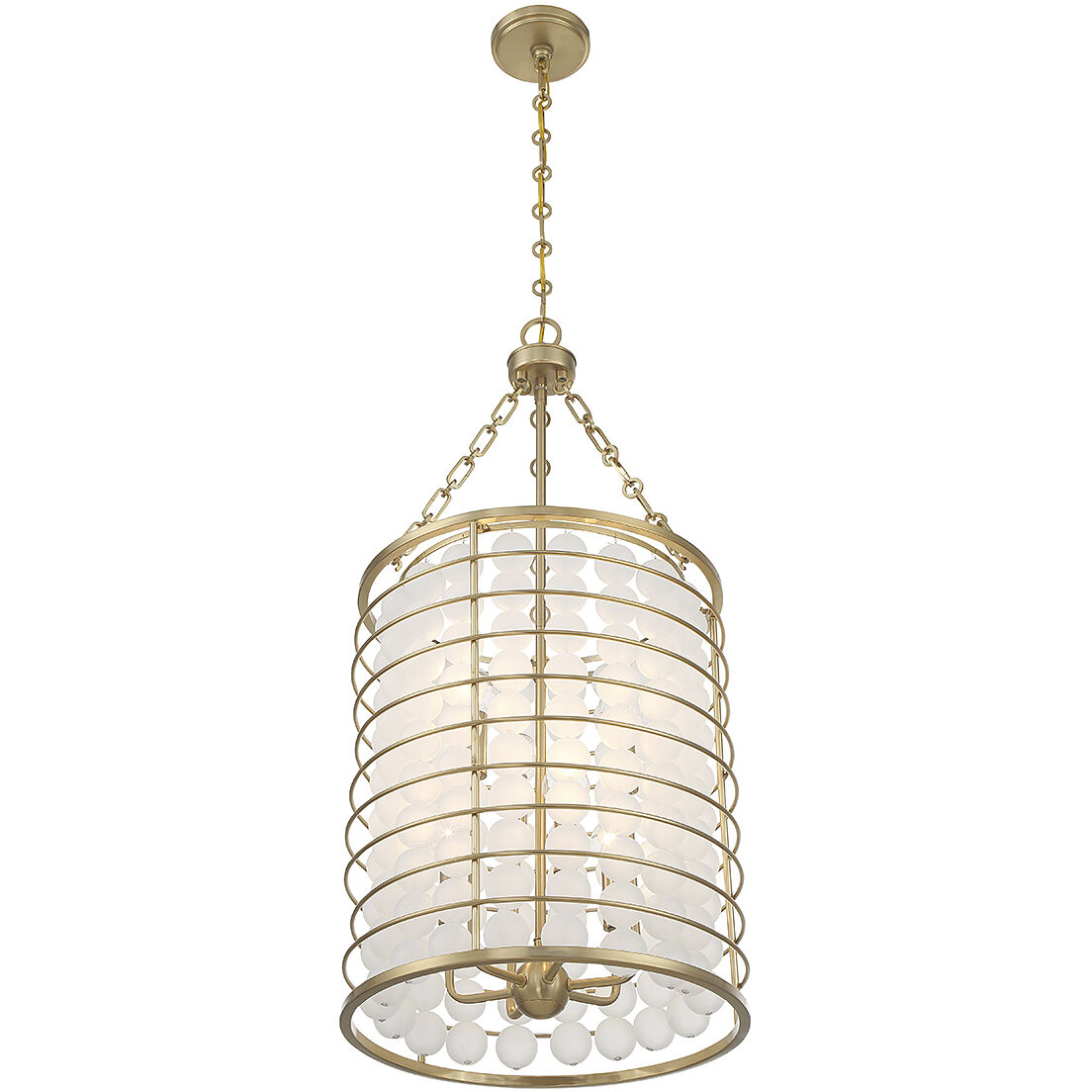 Byron 6 Light 16 inch Warm Brass Pendant Ceiling Light