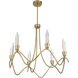 Sofia LED 30 inch Noble Brass Chandelier Ceiling Light