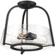 Dash 3 Light 16 inch English Bronze Semi-Flush Ceiling Light