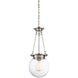 Landon 1 Light 9 inch Polished Nickel Pendant Ceiling Light, Orb