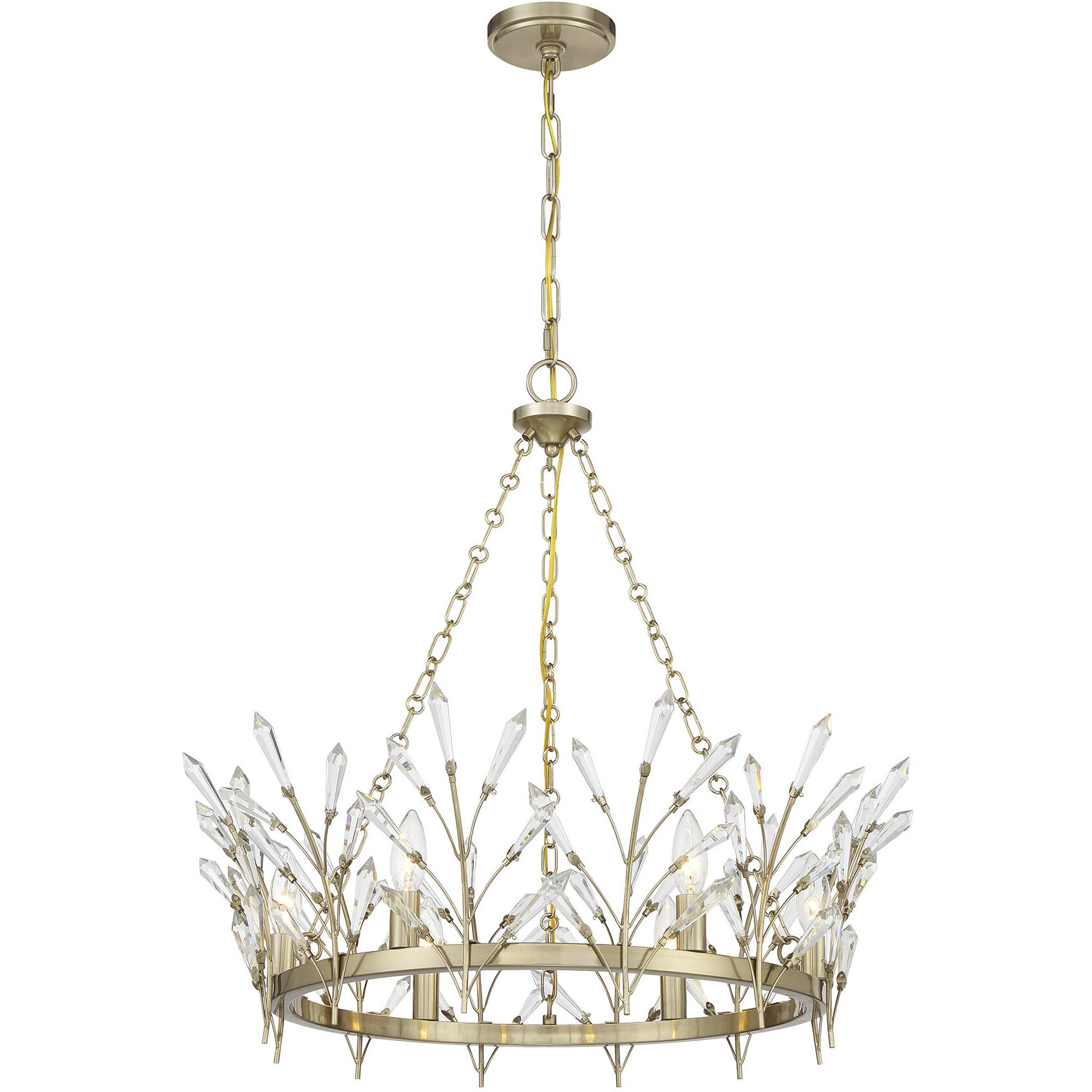 Orianna 6 Light 26 inch Noble Brass Chandelier Ceiling Light