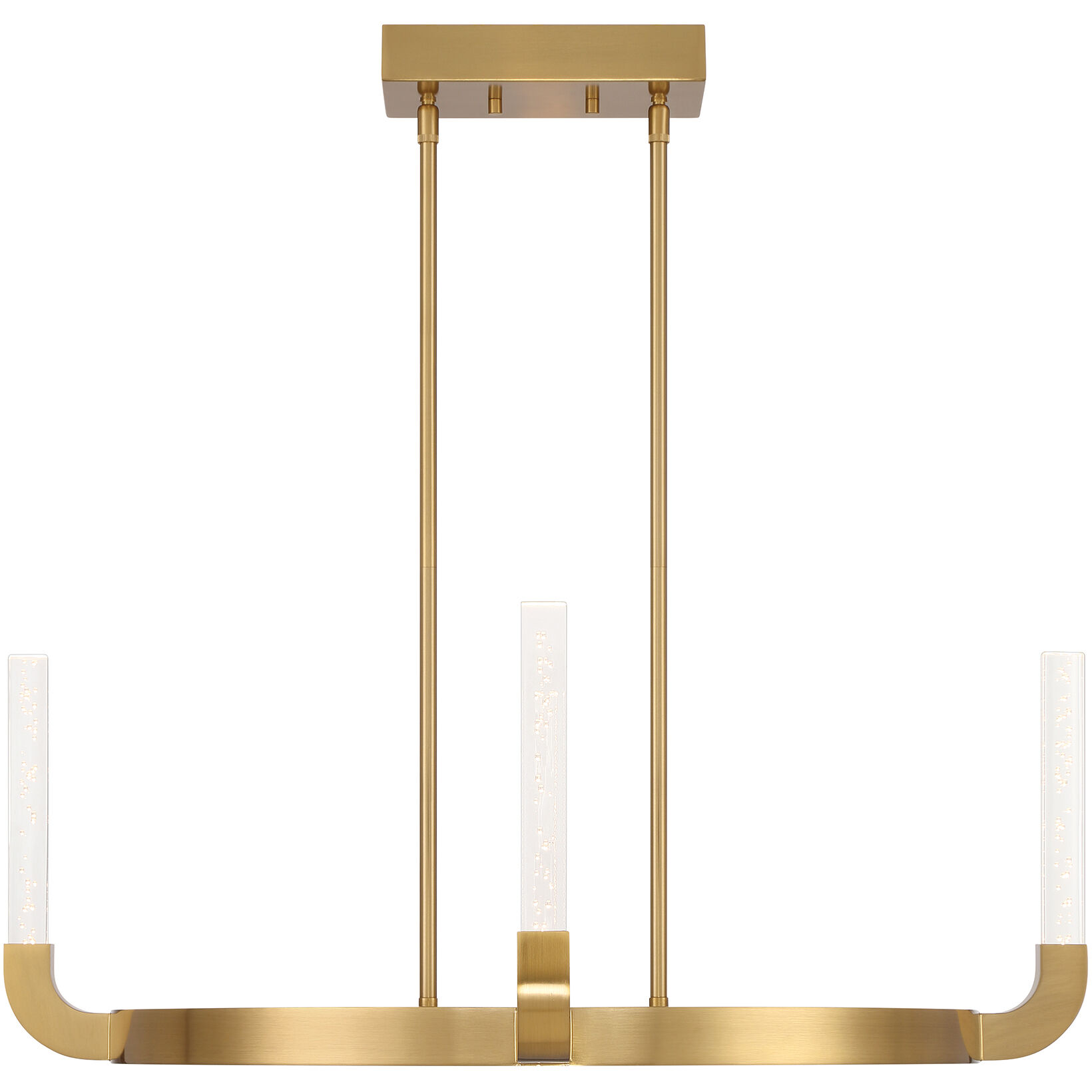 Del Mar LED 30 inch Warm Brass Chandelier Ceiling Light