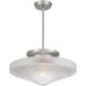 Norwich 1 Light 18 inch Satin Nickel Covertible SemiFlush Ceiling Light