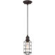 Vintage 1 Light 5 inch English Bronze Mini Pendant Ceiling Light