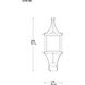 Raeburn 1 Light 23.5 inch Matte Black with Burnished Brass Accents Outdoor Post Lantern