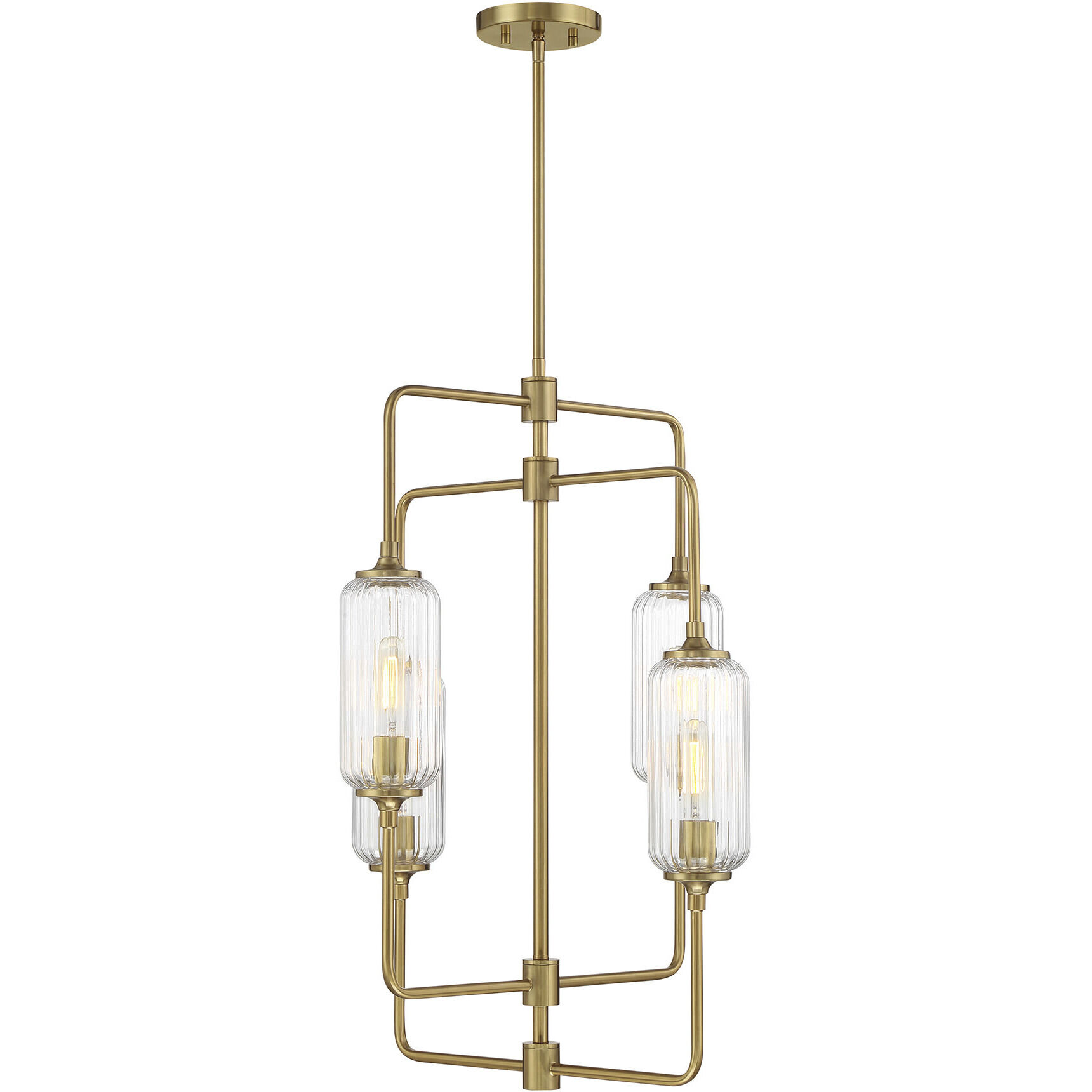 Holton 4 Light 20 inch Warm Brass Chandelier Ceiling Light