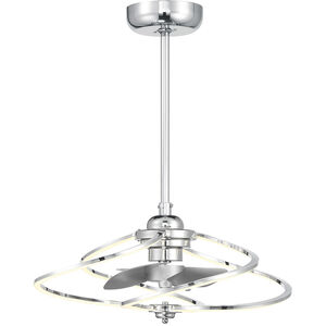 Hydra 12 inch Polished Chrome with Silver Blades Fan D'Lier