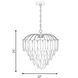 Boa 6 Light 22 inch Warm Brass Chandelier Ceiling Light