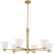 Kohlman 6 Light 40 inch Warm Brass Chandelier Ceiling Light