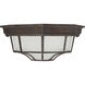 Exterior Collections 1 Light 11 inch Rustic Bronze Outdoor Flush Mount