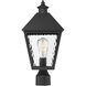 Harrison 1 Light 19 inch Matte Black Outdoor Post Lantern