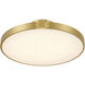 Thayer LED 20 inch Warm Brass Semi-Flush Ceiling Light