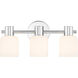 Strand 3 Light 16.75 inch Chrome Bathroom Vanity Light Wall Light, Lighting One