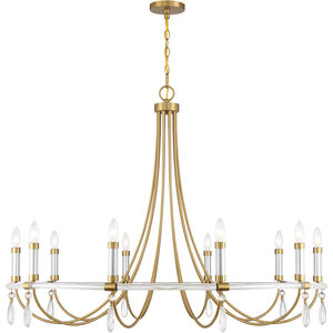 Mayfair 10 Light 45 inch Warm Brass and Chrome Chandelier Ceiling Light
