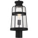 Quinton 1 Light 18.75 inch Matte Black Outdoor Post Lantern, Lighting One