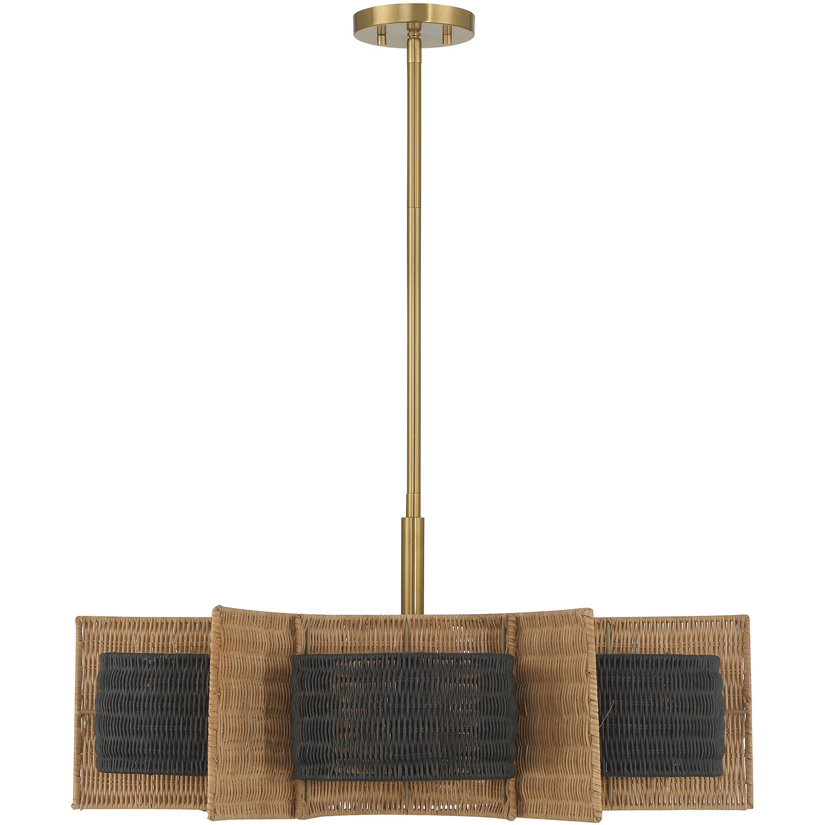 Espacio 6 Light 28 inch Warm Brass Chandelier Ceiling Light