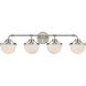 Meredith 4 Light 33 inch Satin Nickel Bathroom Vanity Light Wall Light, Lighting One (Open)